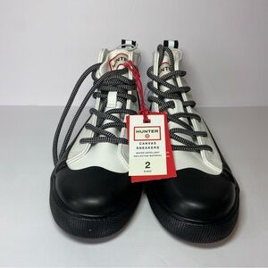 Hunter for Target White Canvas Dipped Rain Boot Sneakers, Kids, Size 2 NWT